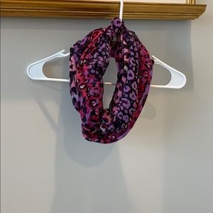 Never worn Justice cheetah print scarf